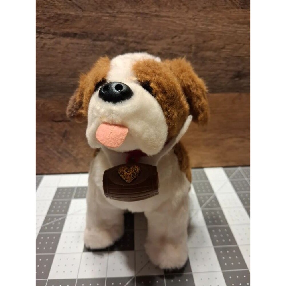 Elf Pets Saint Bernard Plush Stuffed Animal Christmas Holiday Puppy Dog